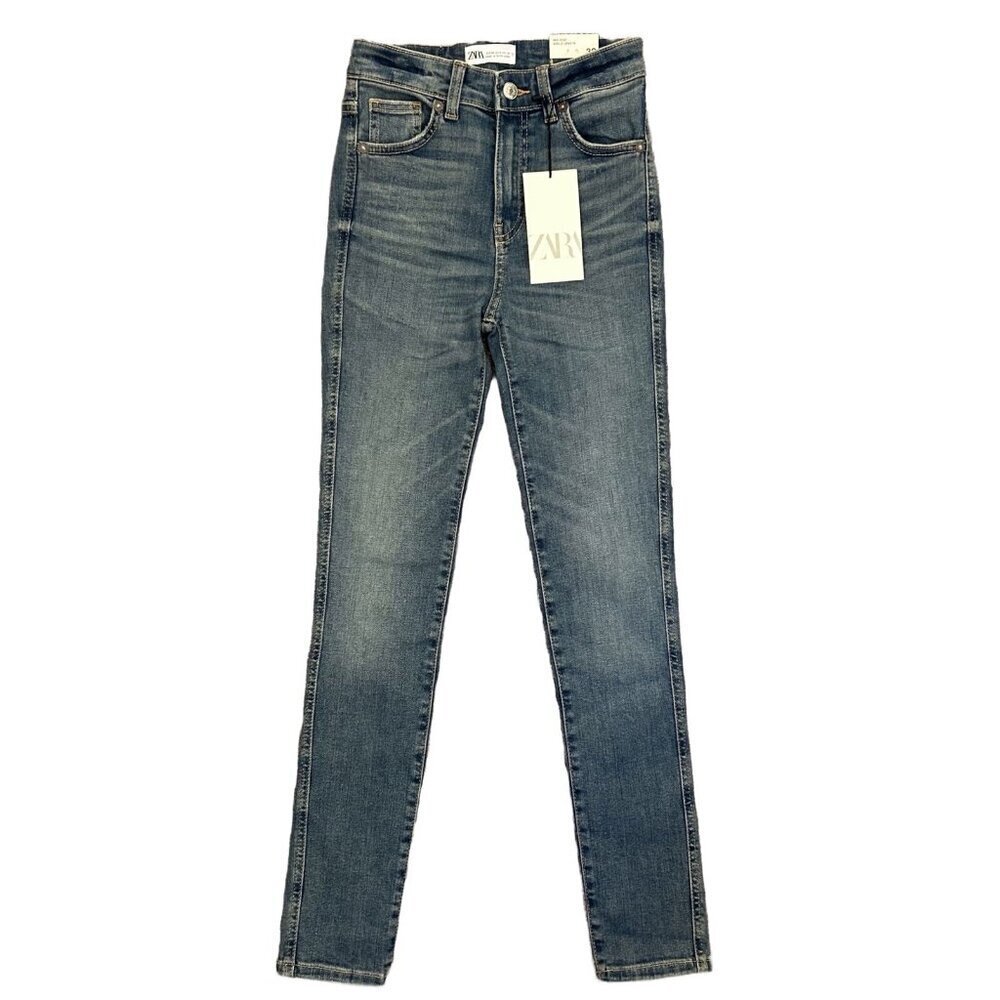 Zara Mid-Rise Ankle Length Skinny Pants Light Blue Jeans Women’s Size 0 - NWT